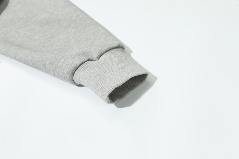 Oversized Urban Plain Long Sleeve Hook-and-Loop Collar Hoody