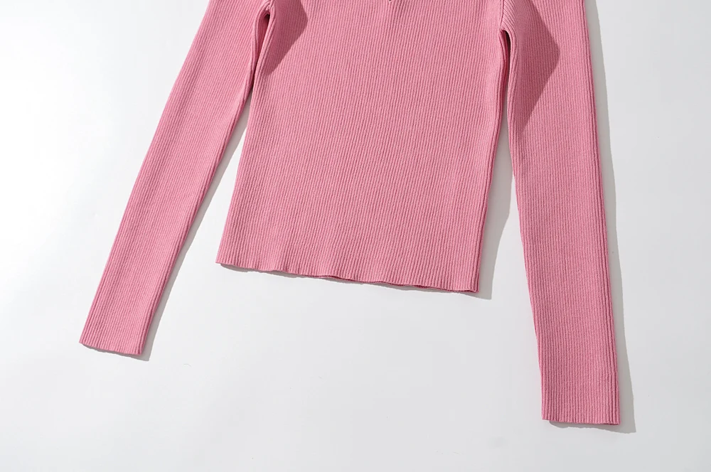 Blush Spandex Upper Arm Cutout Wrap Sweater