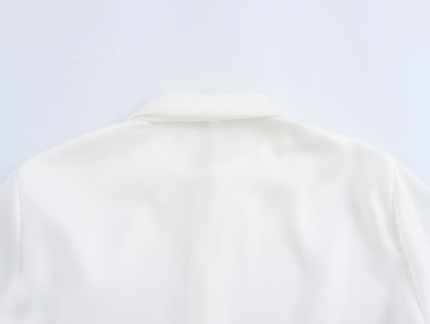 Solid Color Long Sleeve Tie Front Blouse