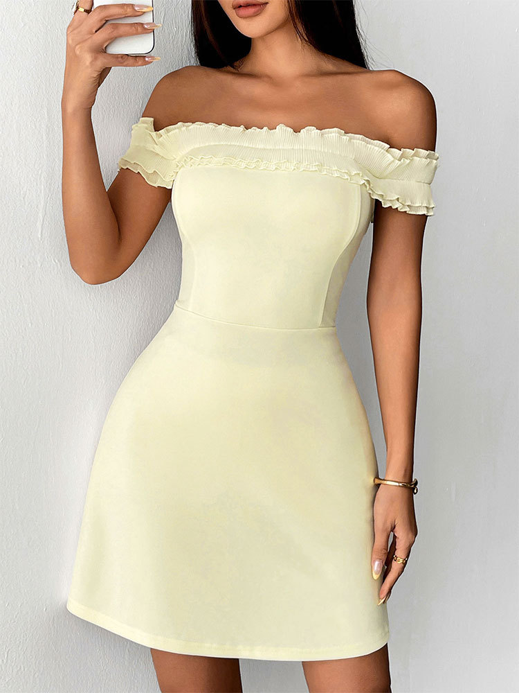 Asymmetrical Two-Tier Frill Sleeveless Mid-Calf Dress