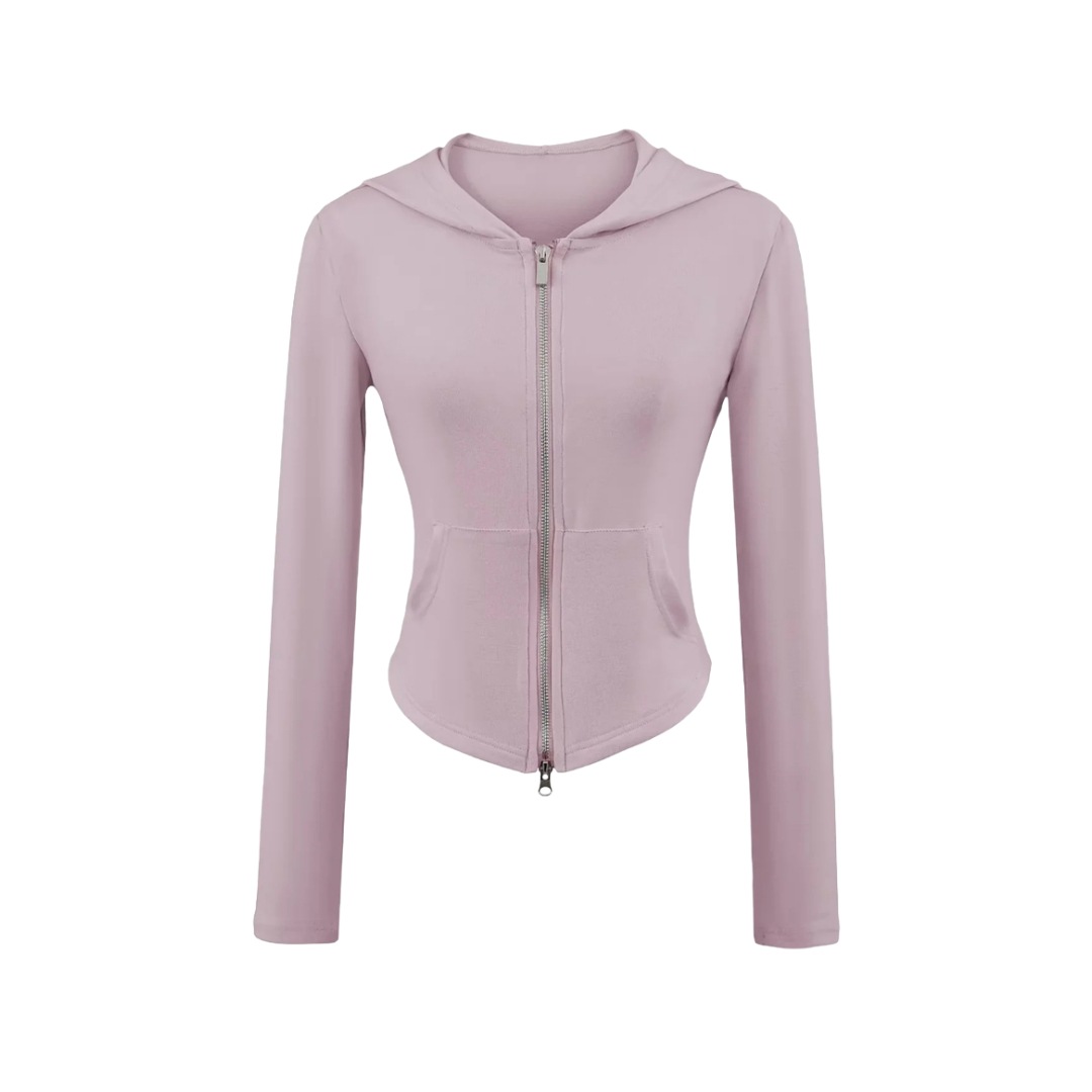 Ladies Minimalist Fitted Full Arm Hoodie