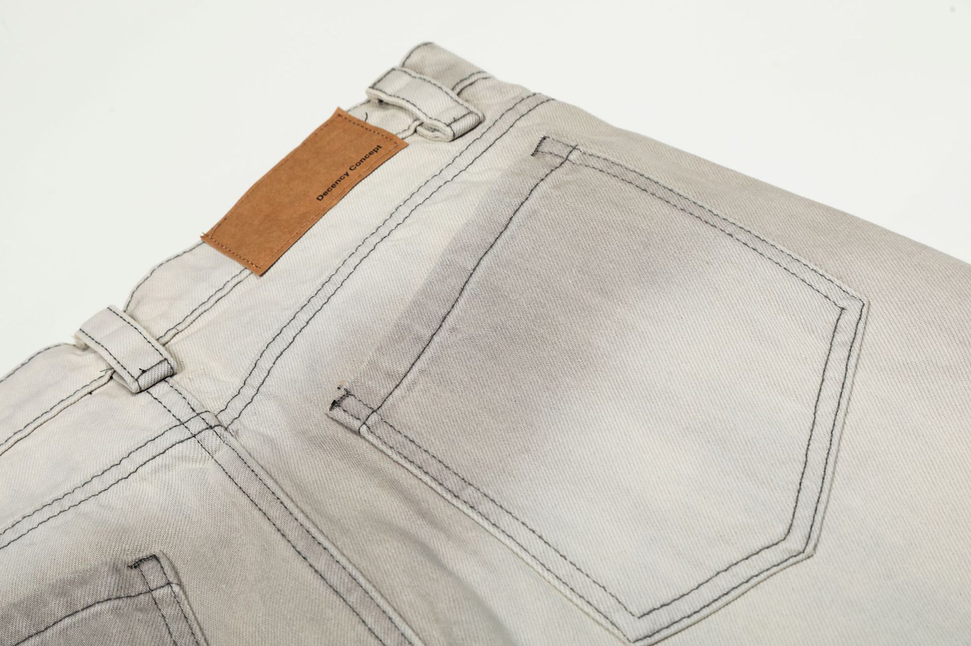 Vintage Unisex Trendy Washed Nostalgic Color High-End Design Men's Loose Straight-Leg Jeans