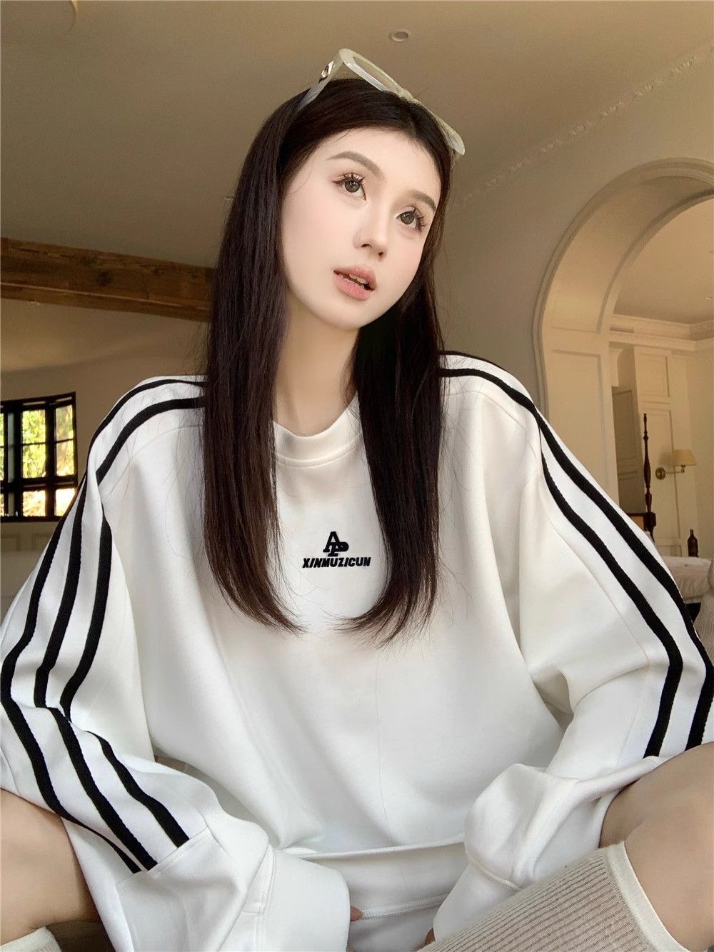 Oversized Japanese Korean Hip-Length Crew Sweater