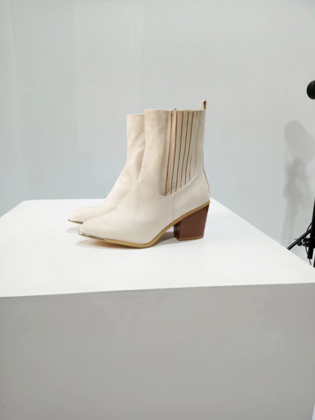 Women Pointed Toe Wedges Ankle Boots Solid Suede Comfortable Female Booties Plus Size 43 Fashion Fall Winter