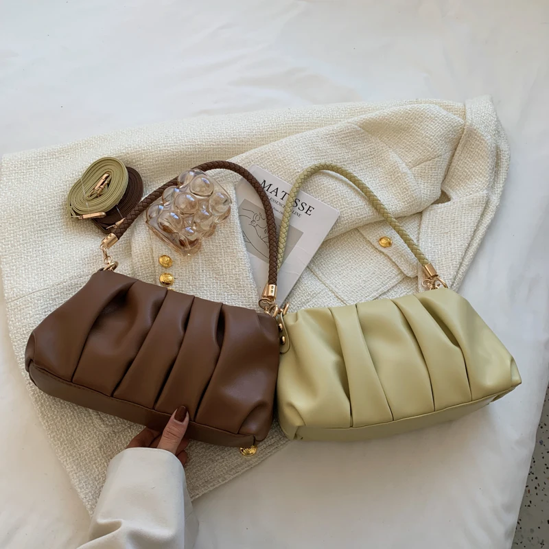Small Soft PU Leather Underarm Handbags Spring Fshion Luxury Brand Designer Woman Shopper Handbags Shoulder Crossbody Bag