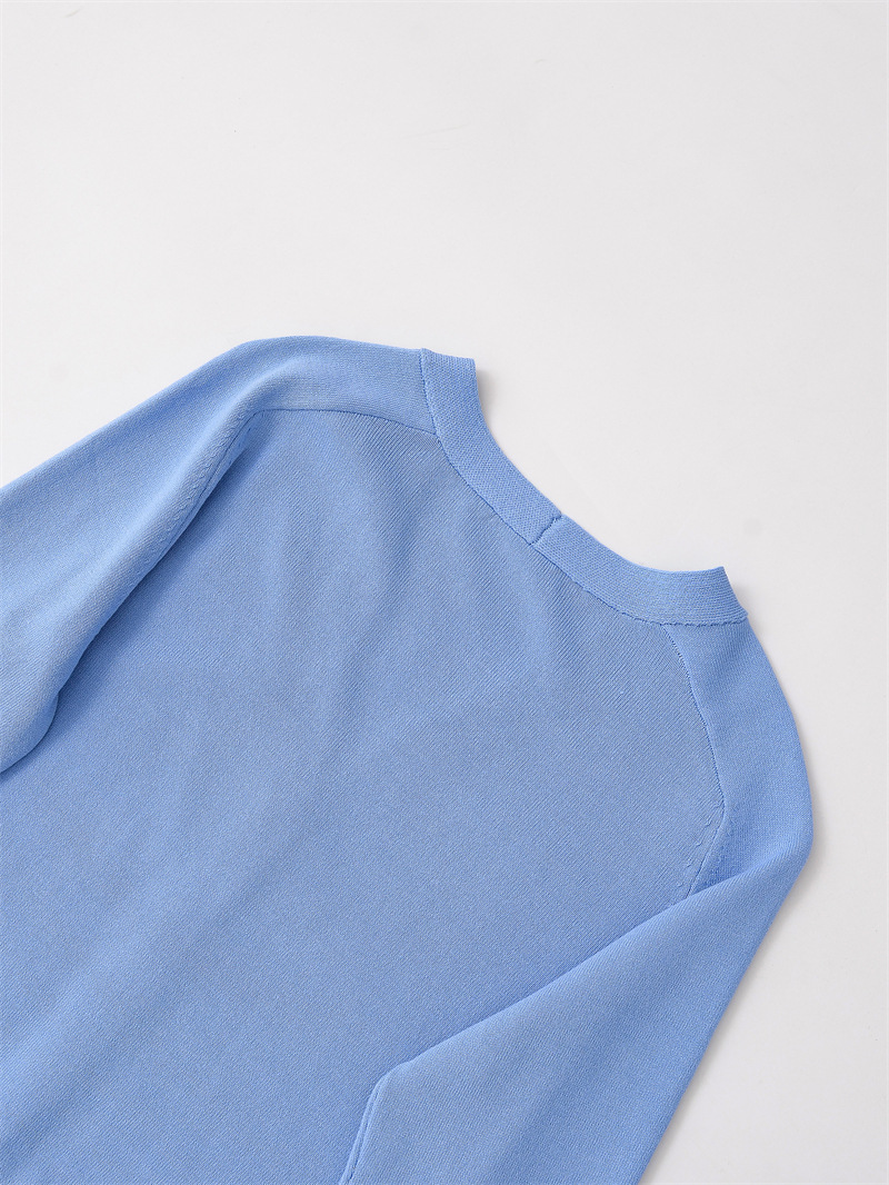 Ladies Relaxed Crew Plain Polyester Sweater