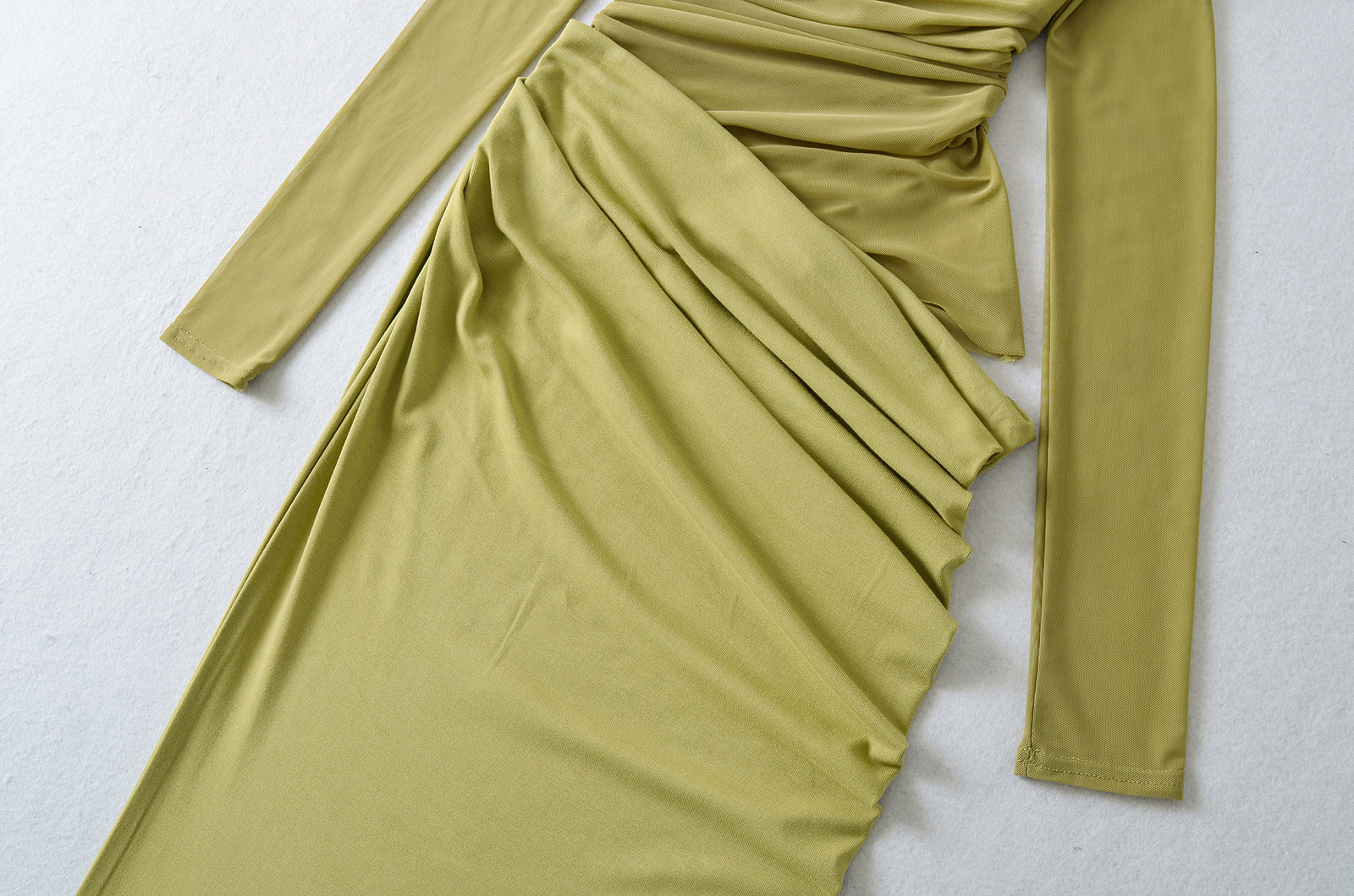 Lace-Up One-Shoulder Dress
