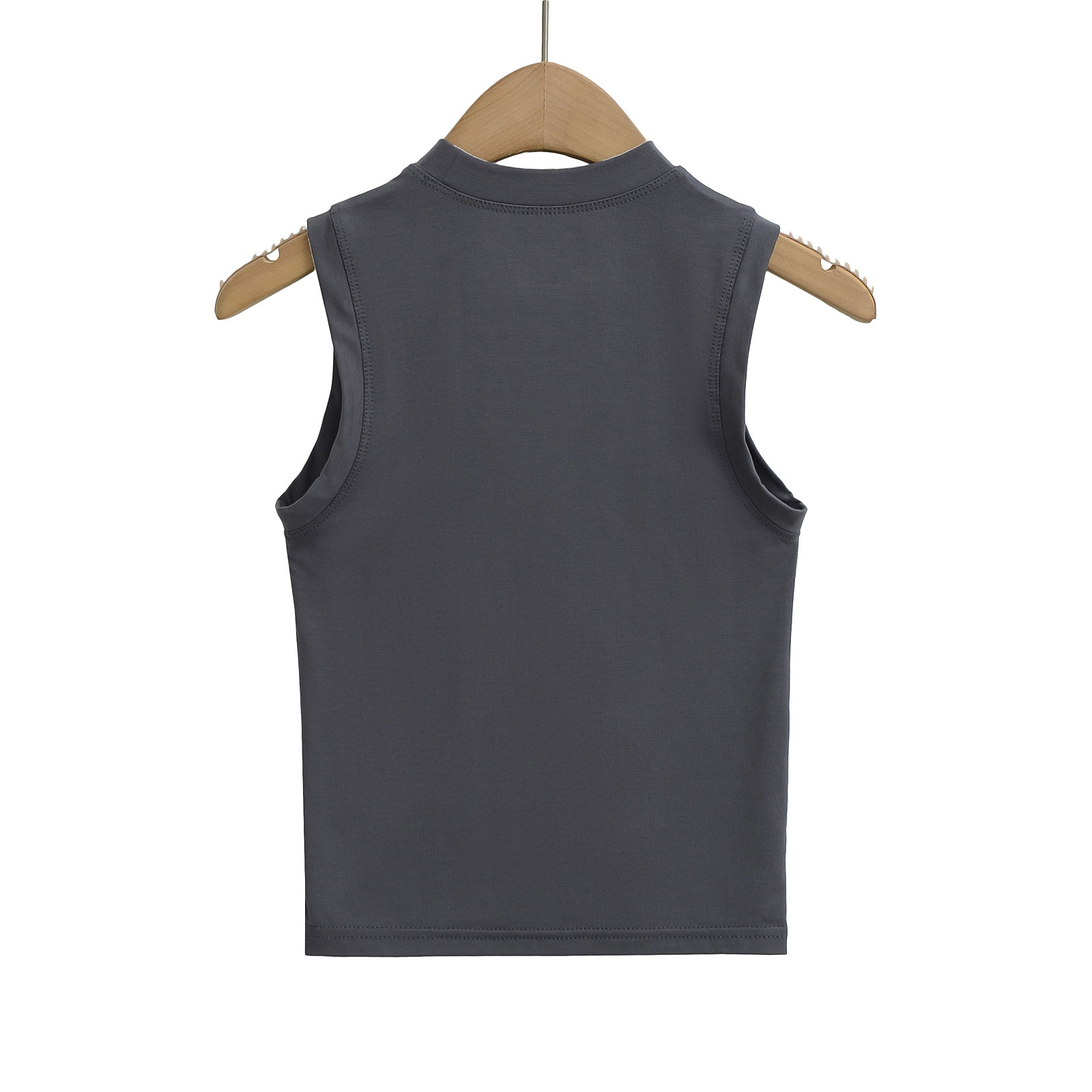 Elastic Fitted Body-Shaping Camisole with Round Neck and Sleeveless Design