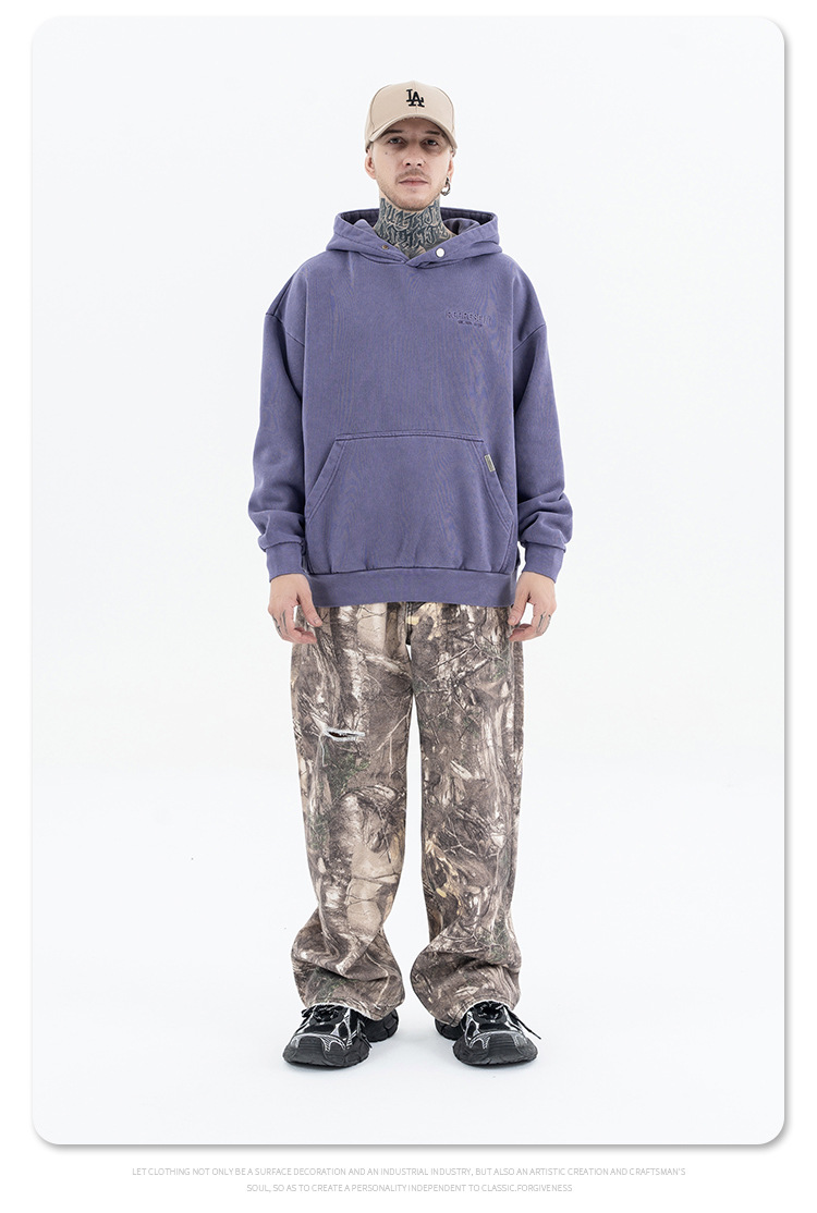 Urban Oversized Cotton Vintage Emblem Hoodie