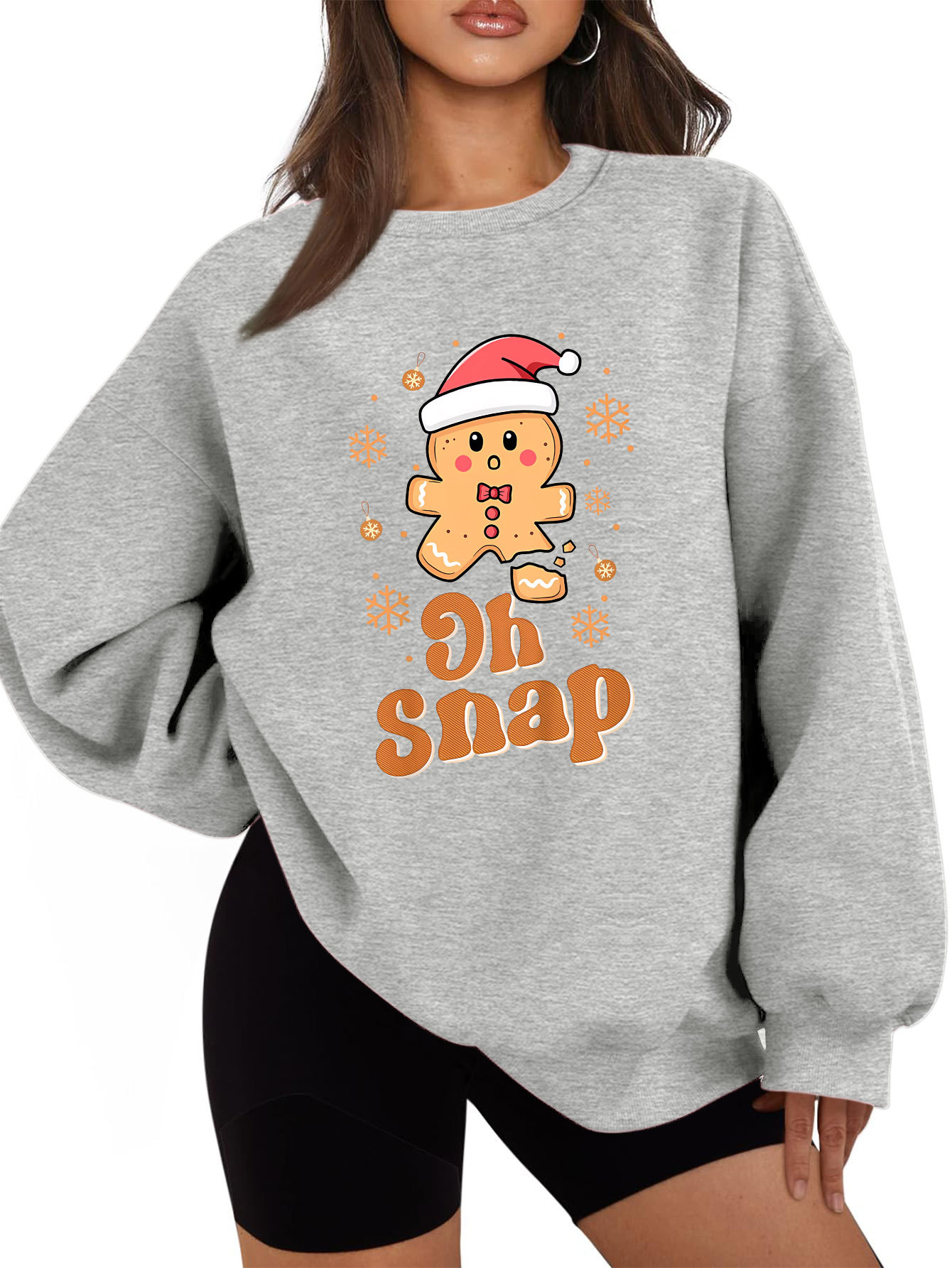 Women's Urban Oversized Cotton Solid Sweatshirt