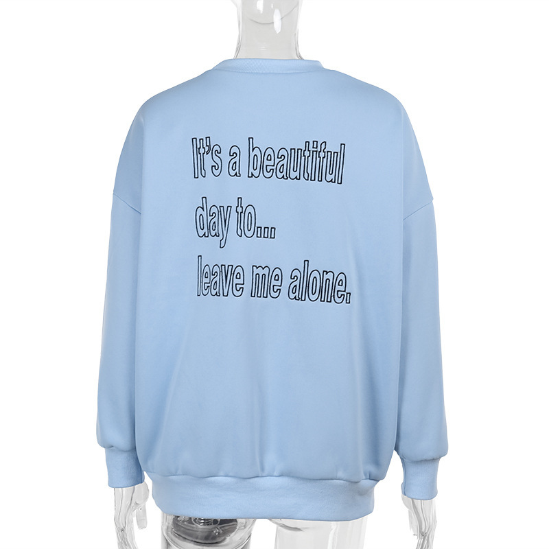 Ladies Oversized Embellished Plain Hoodie