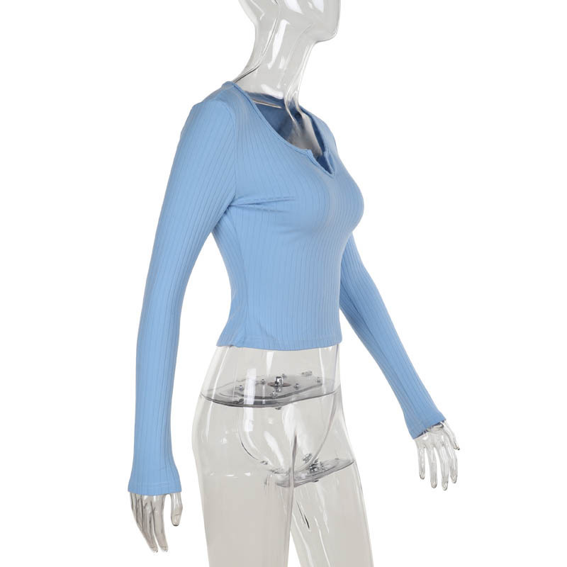 V-Neck Full Sleeve Stretch Top