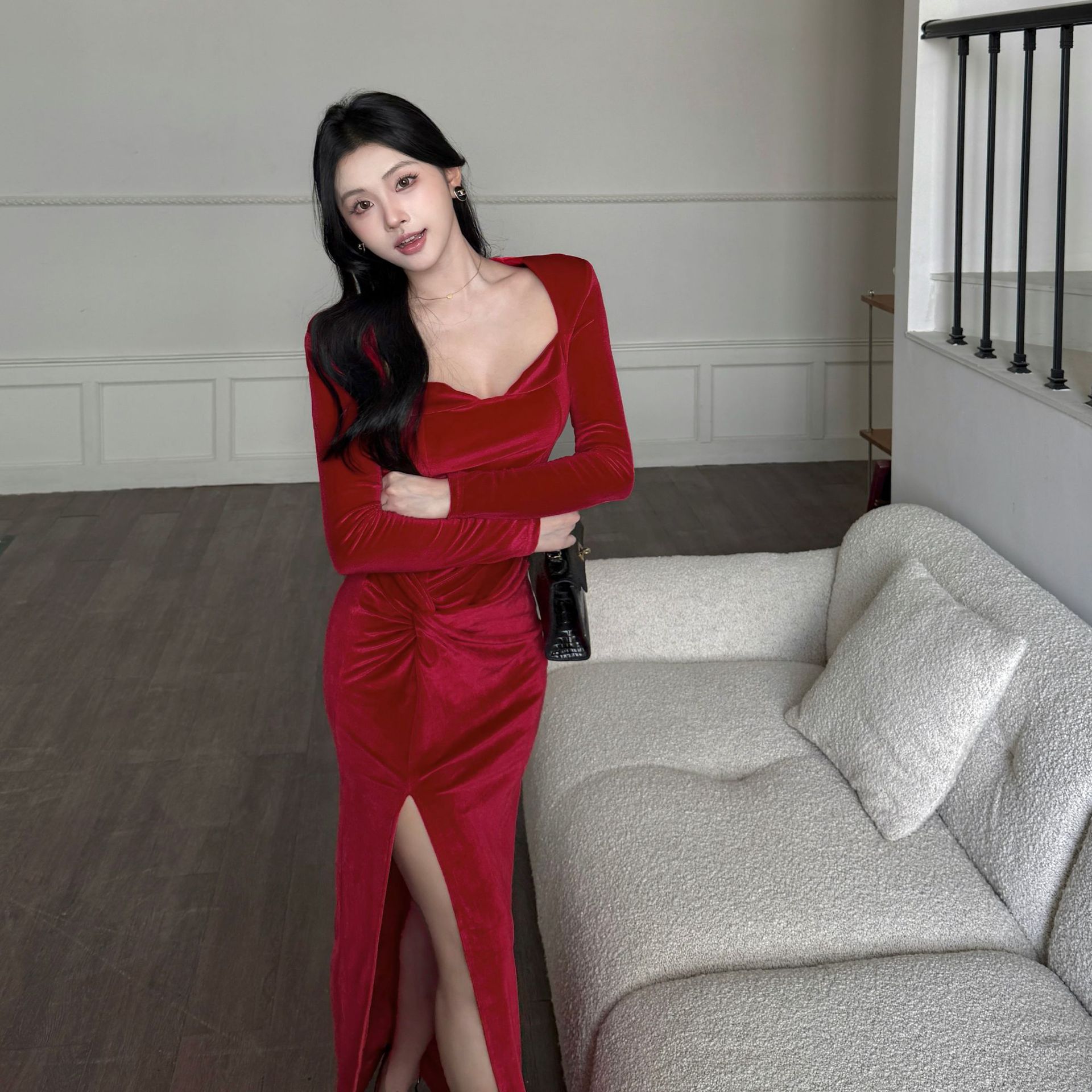 Bodycon Maxi Dress with Side Split