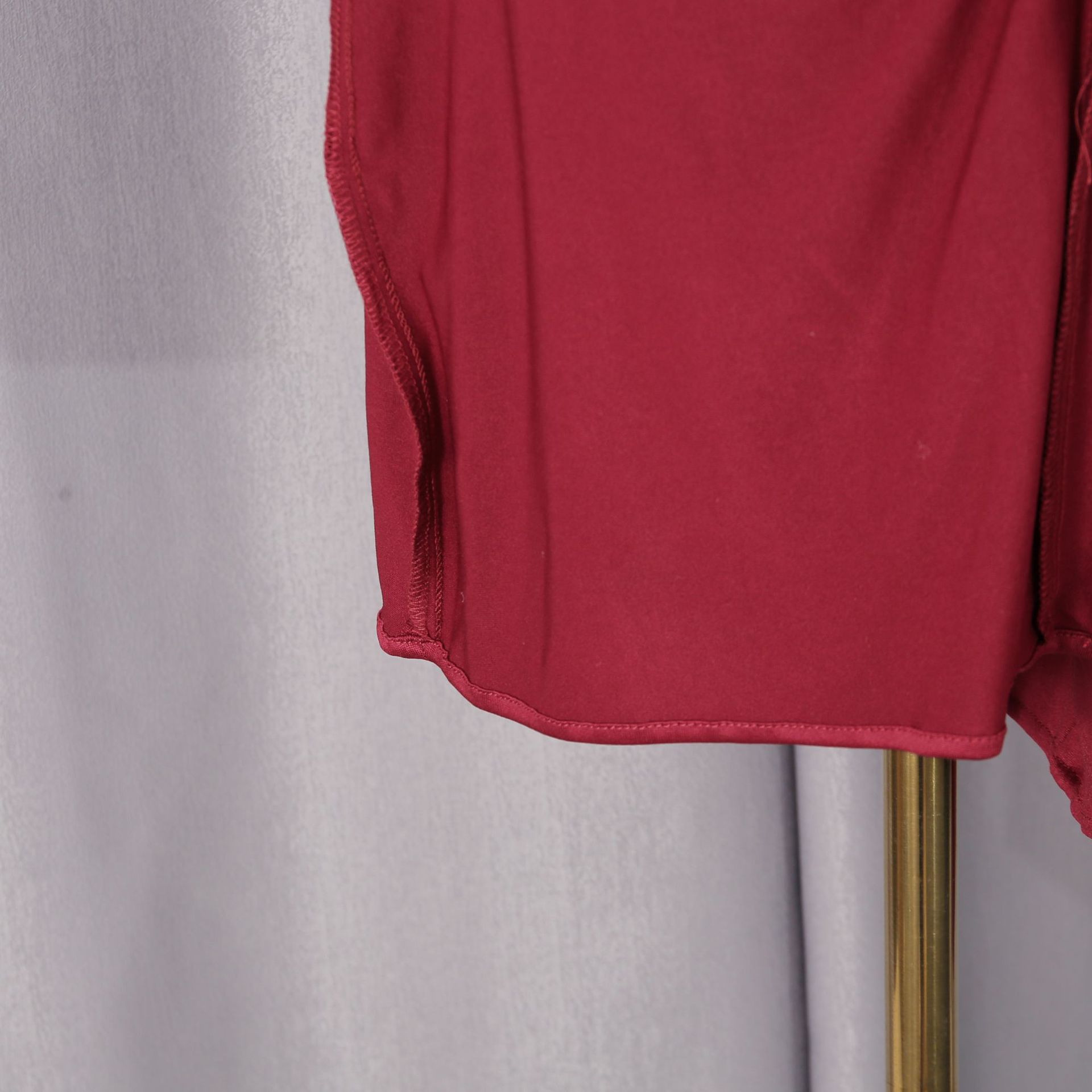 Tailored Polyester Maxi Dress with Ruched Bodice