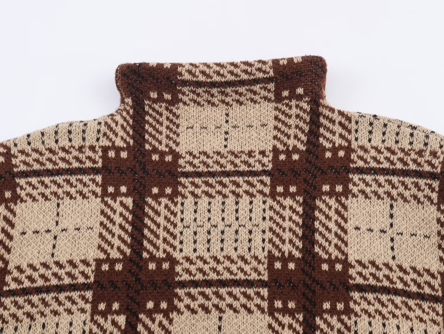 Long Sleeve Checkered Streetwear Sweater