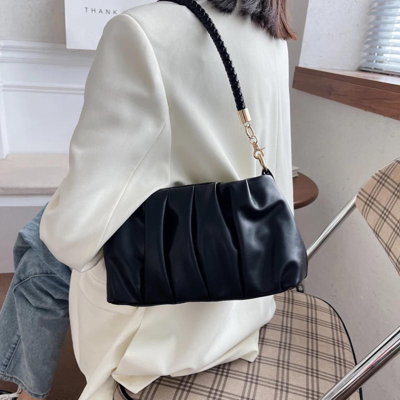 Small Soft PU Leather Underarm Handbags Spring Fshion Luxury Brand Designer Woman Shopper Handbags Shoulder Crossbody Bag