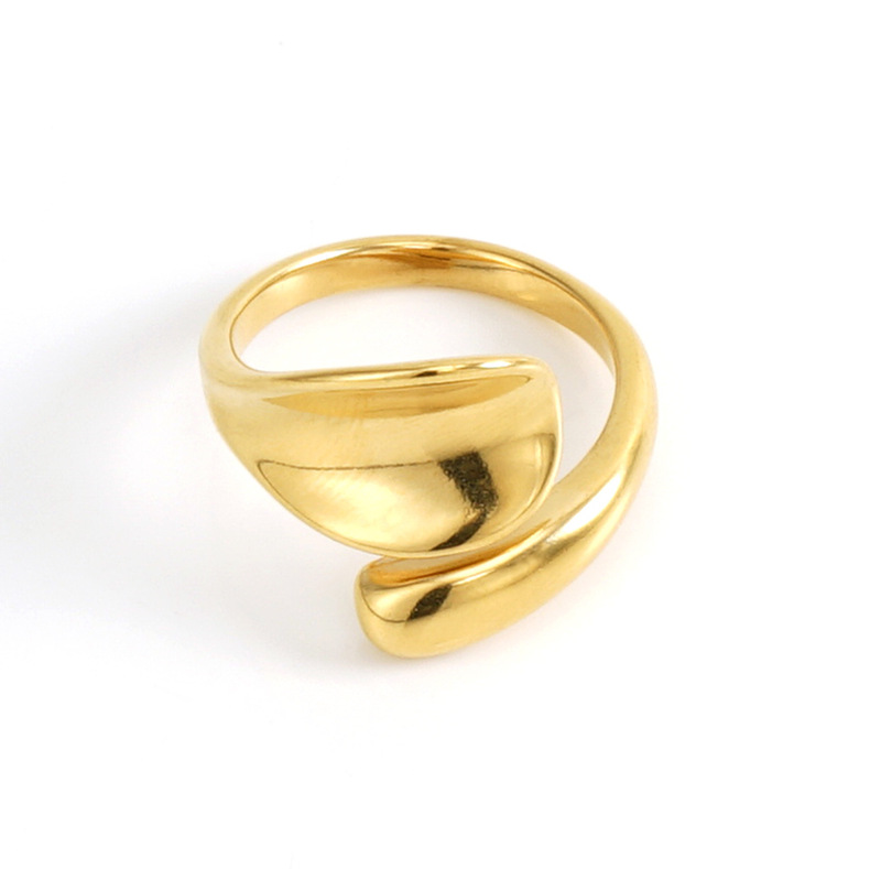 Unisex Silver Cutout Chunky Ring