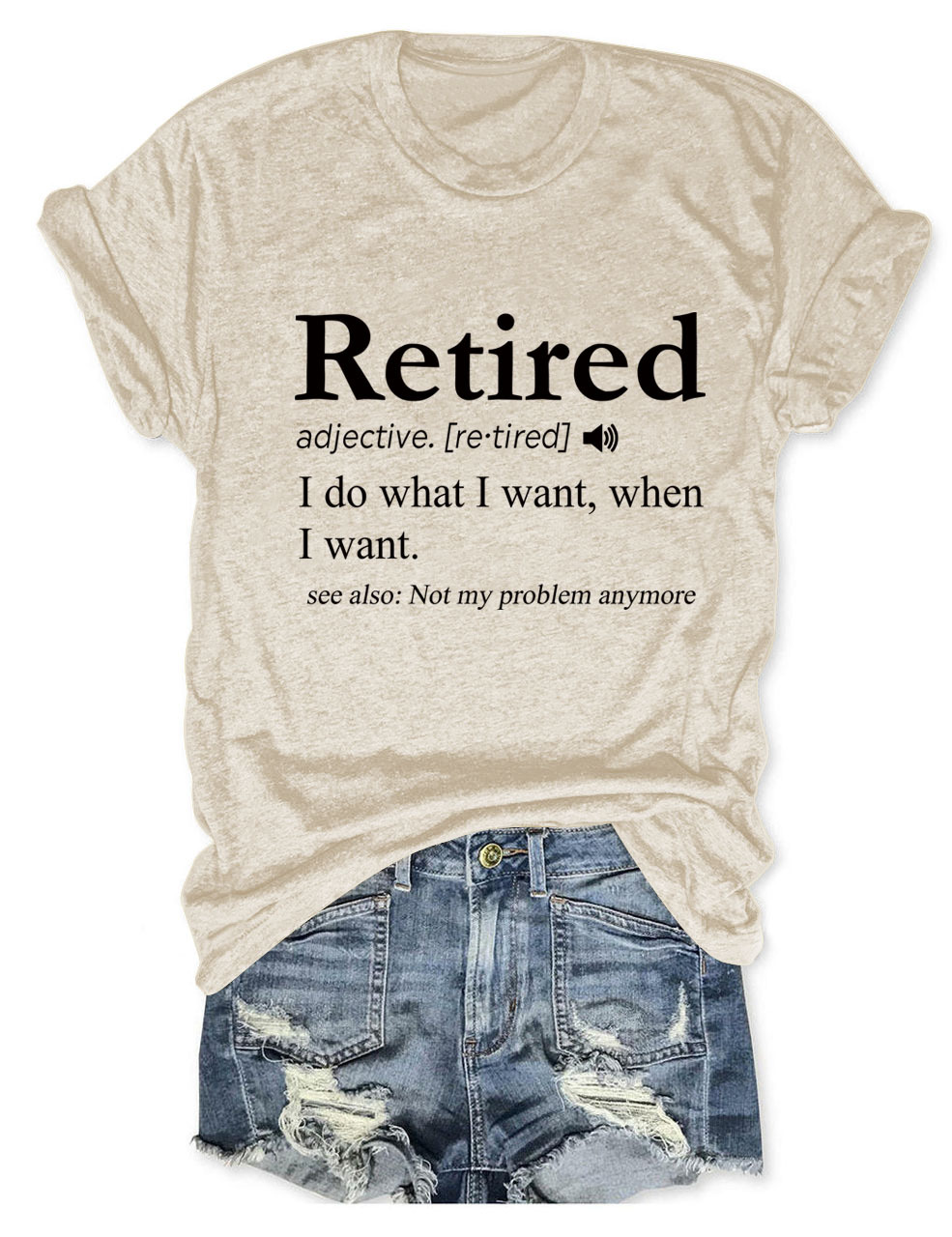 Ladies' Oversized Geometric V Collar T-Shirt