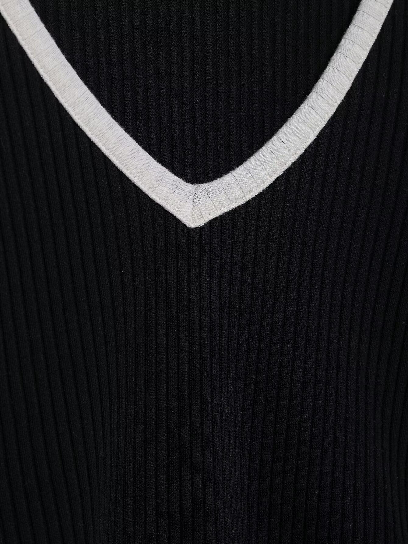 European American Long Sleeve Color Block Sweater