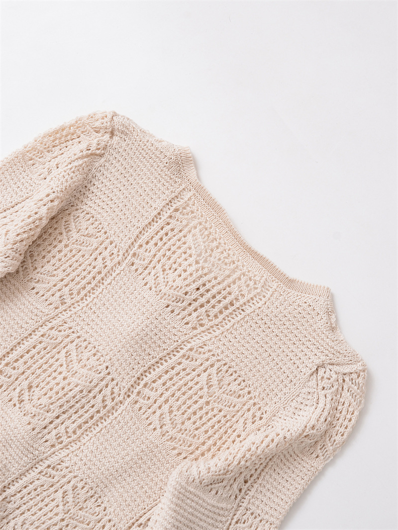 Polyester Plain Crew Relaxed Sweater