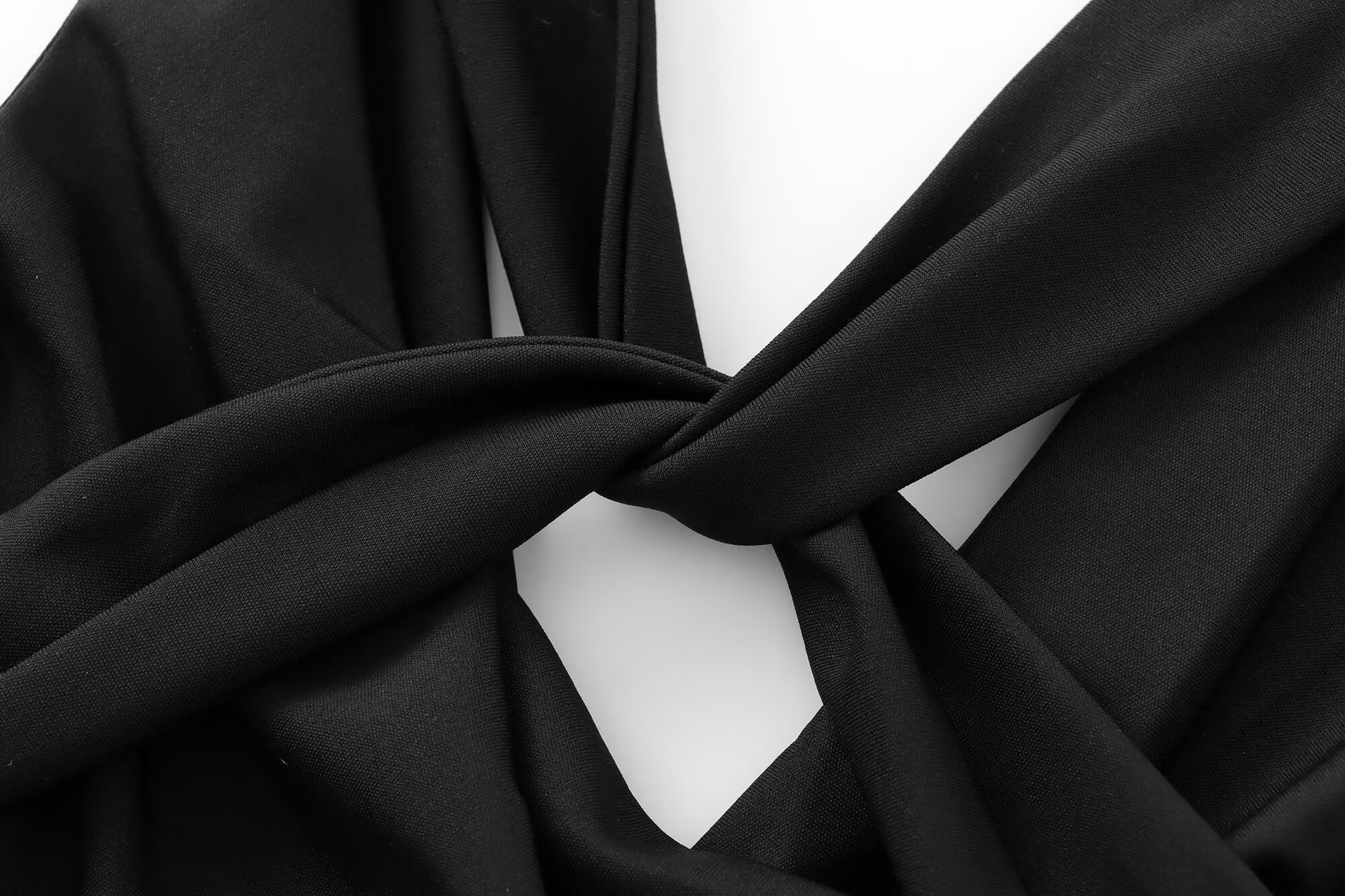 Women's Clothing Back Knot Decorative Pleated Collar Sleeveless Fitted Midi Dress