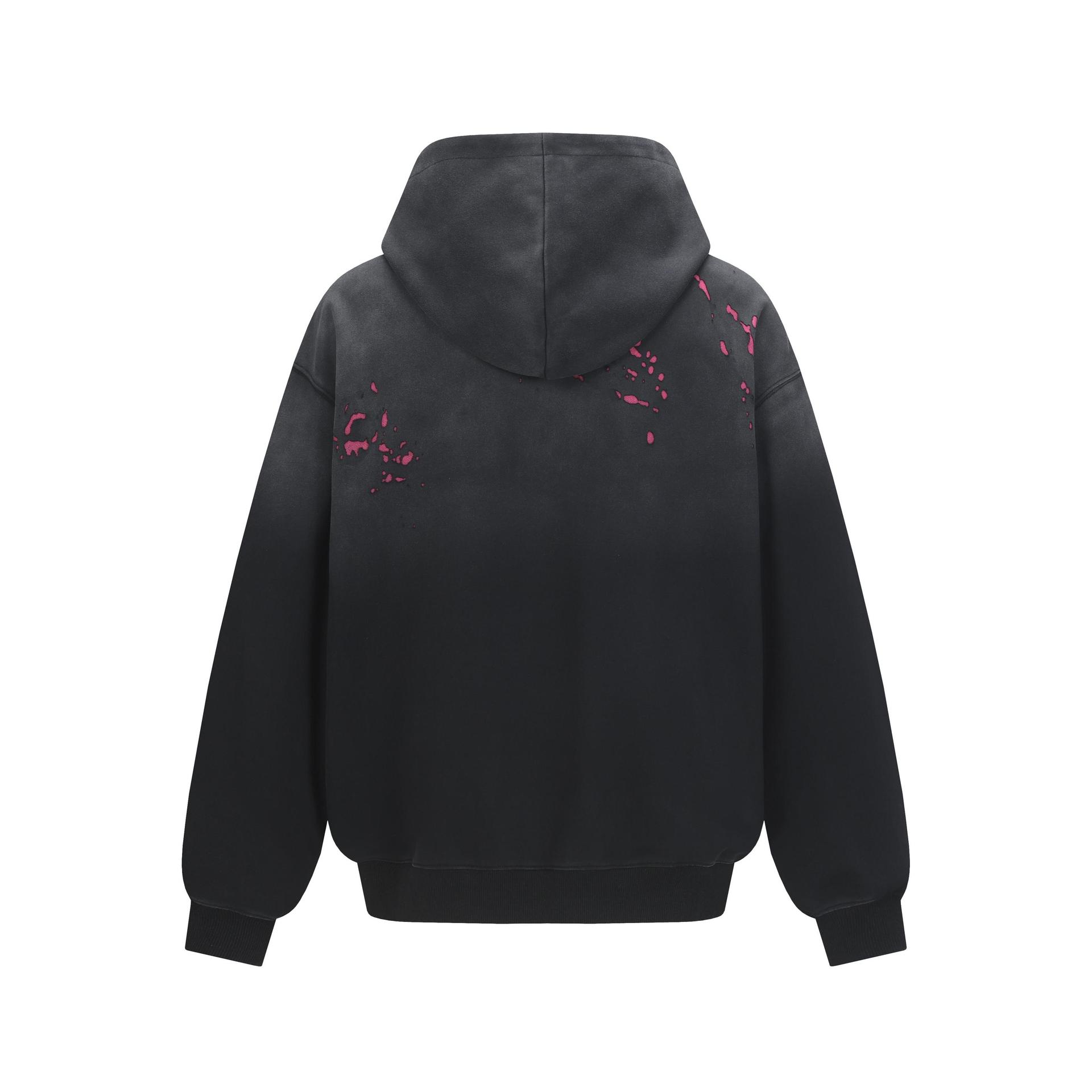 Cotton Polyester Paint Splatter Hoodie