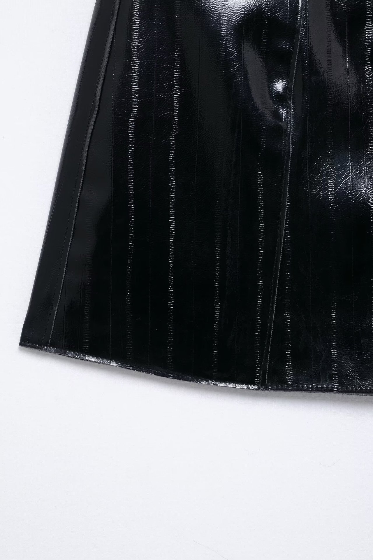 Ladies Dark Faux Pencil Skirt