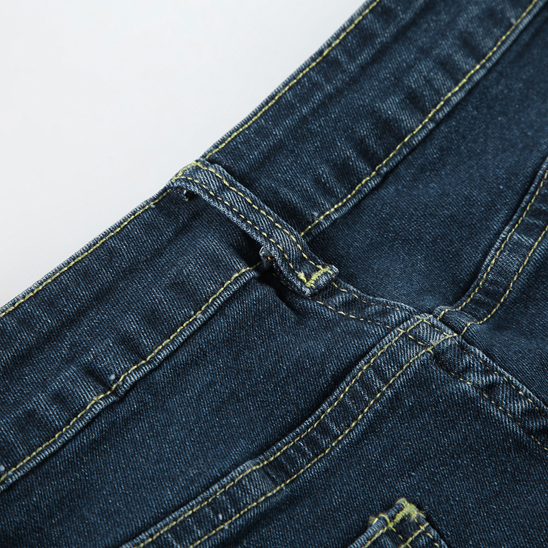 Rose embroidery retro gradient niche spicy jeans