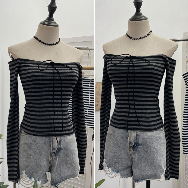 Celebrity Slim Fit Asymmetric Wrist-Length Crop Top