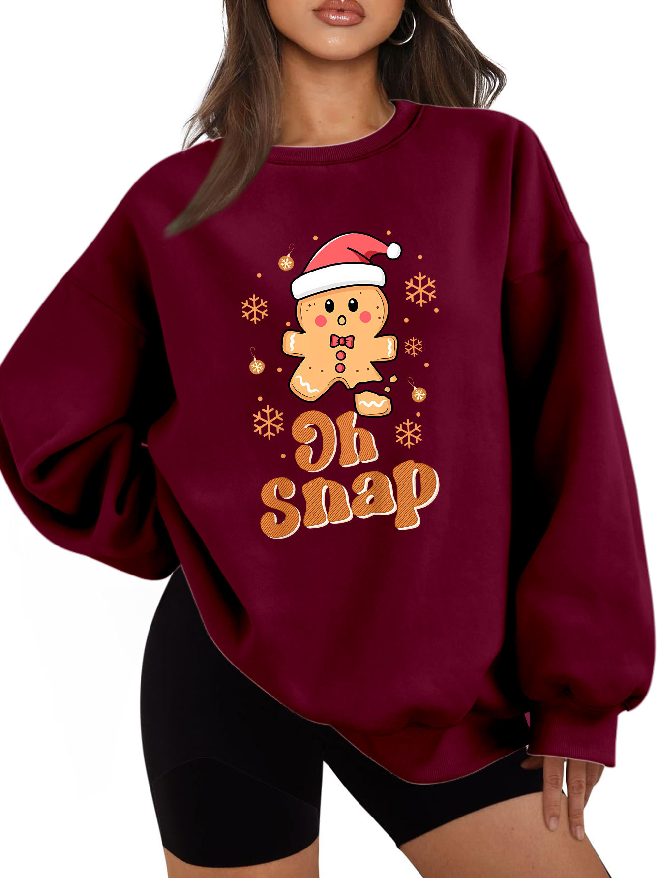 Women's Urban Oversized Cotton Solid Sweatshirt