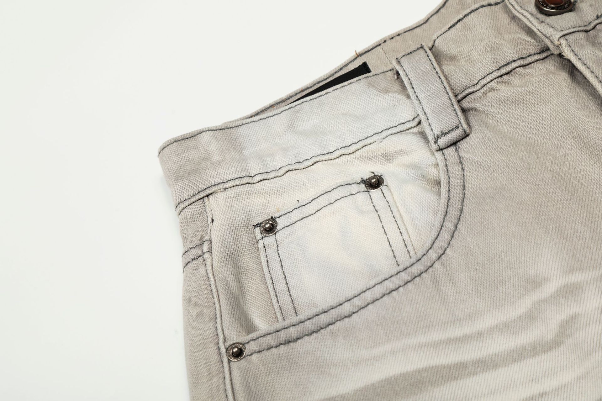 Vintage Unisex Trendy Washed Nostalgic Color High-End Design Men's Loose Straight-Leg Jeans