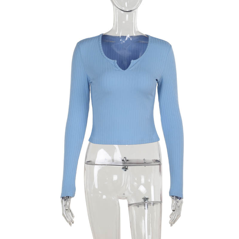 V-Neck Full Sleeve Stretch Top