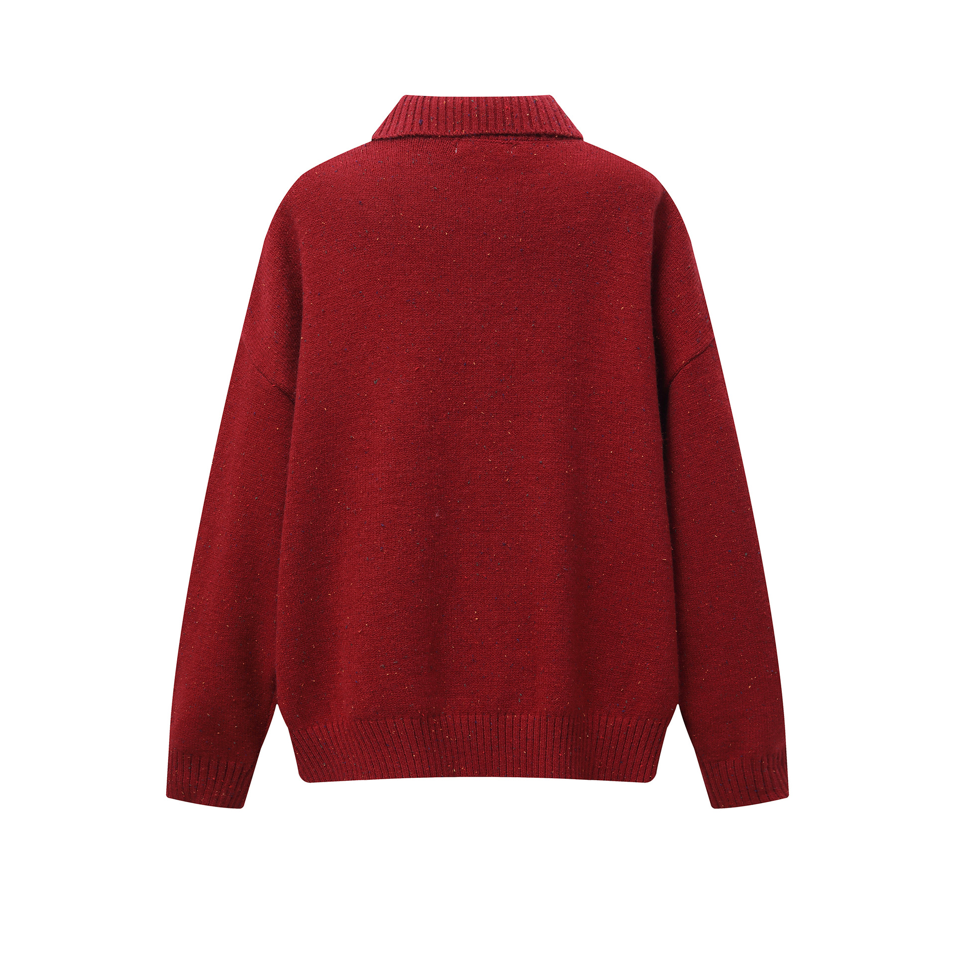 Preppy Neckline Blend Sweater