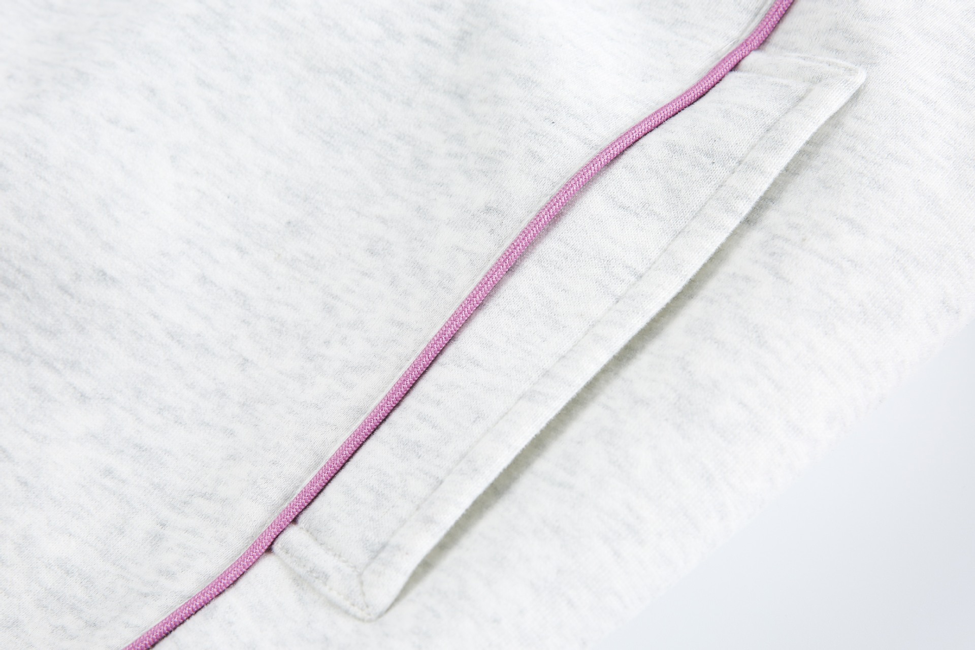 Cotton Blend Two-Tone Seam Hoodie