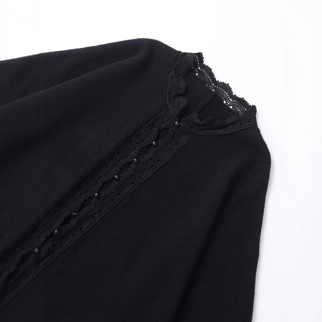 Regular Fit Loose Sleeve Solid Color Button-Front Cardigan
