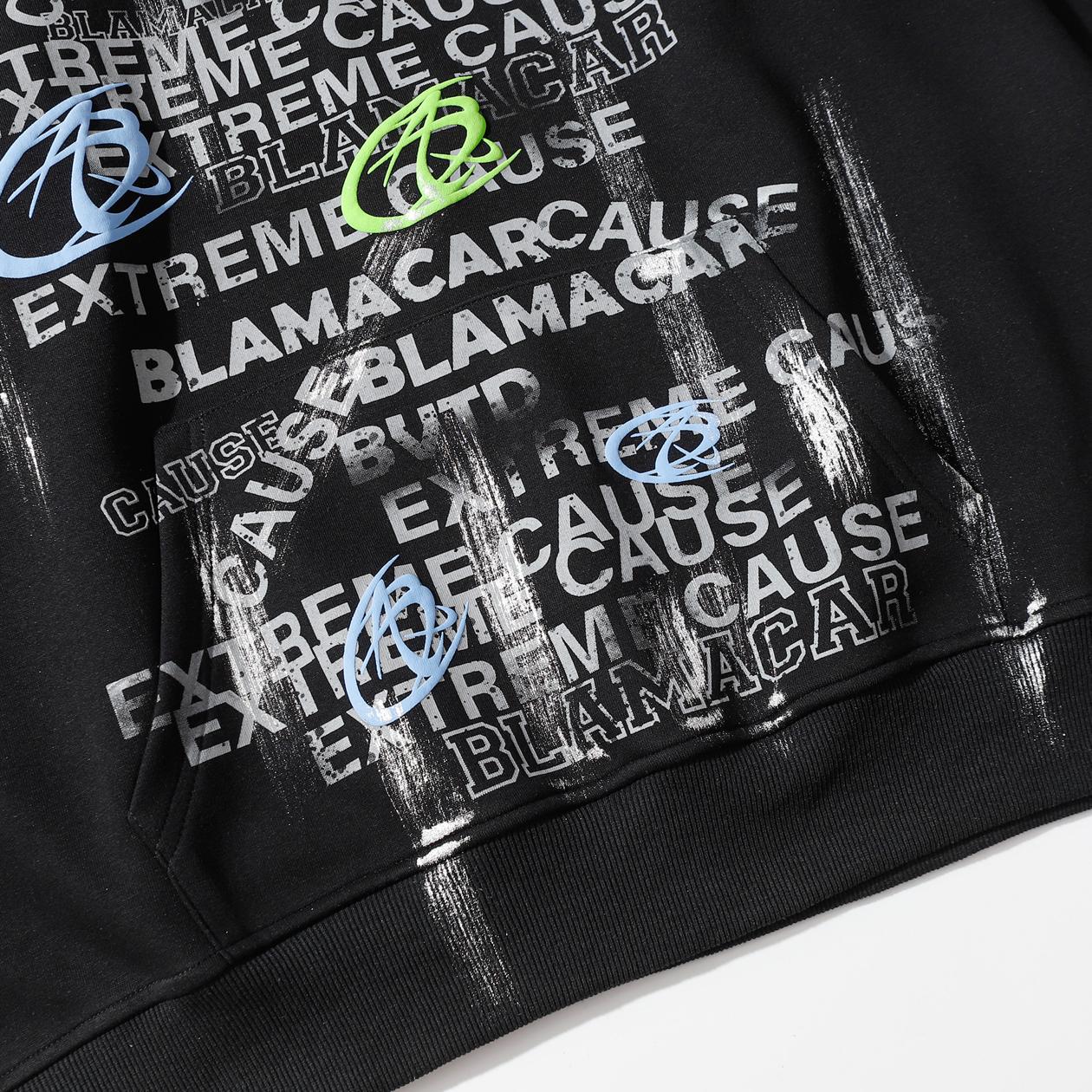 Distressed Typography Hoodie