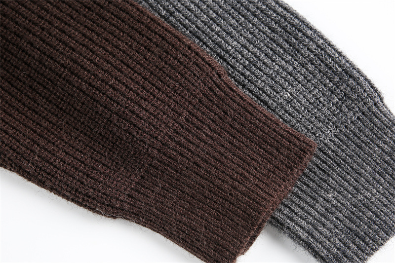 Oversized Japanese Workwear Zip-Up Ribbed Sweater