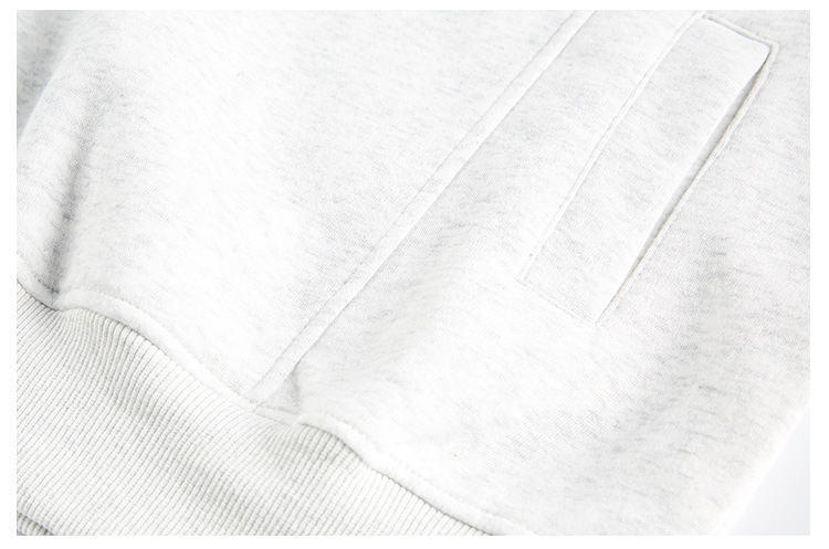 American Trend Partial Zipper Long Sleeve Sweatshirt