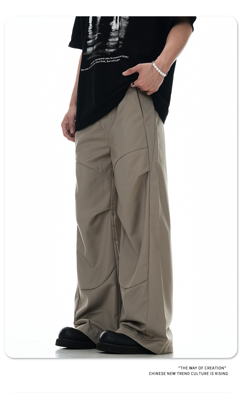 Simple Clean Fit, Commuting Deconstructed Loose and Slim Fit Casual Long Pants