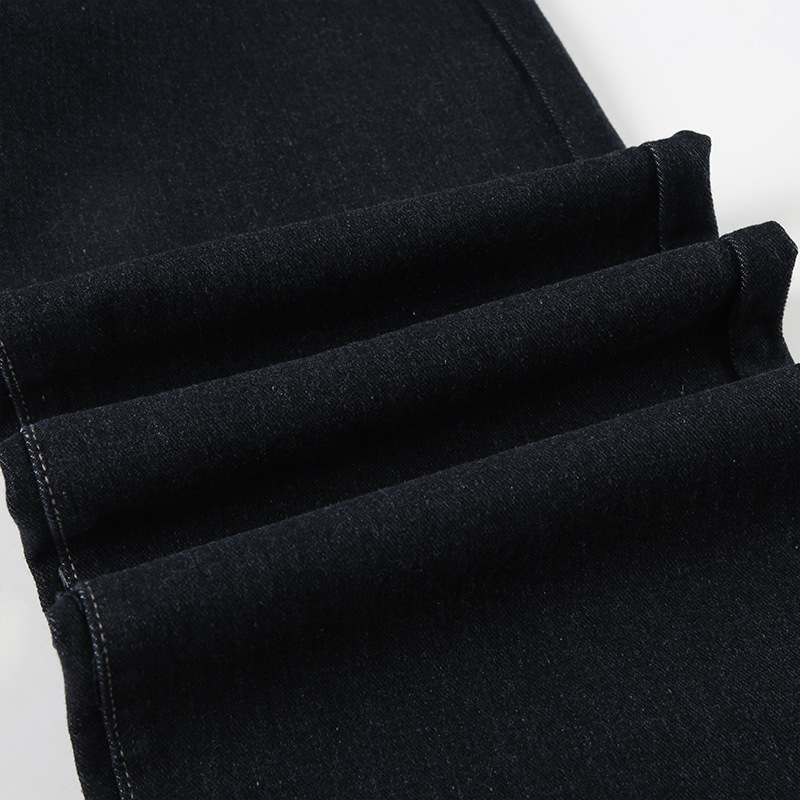 Vintage letter embroidery low waist slimming flared jeans