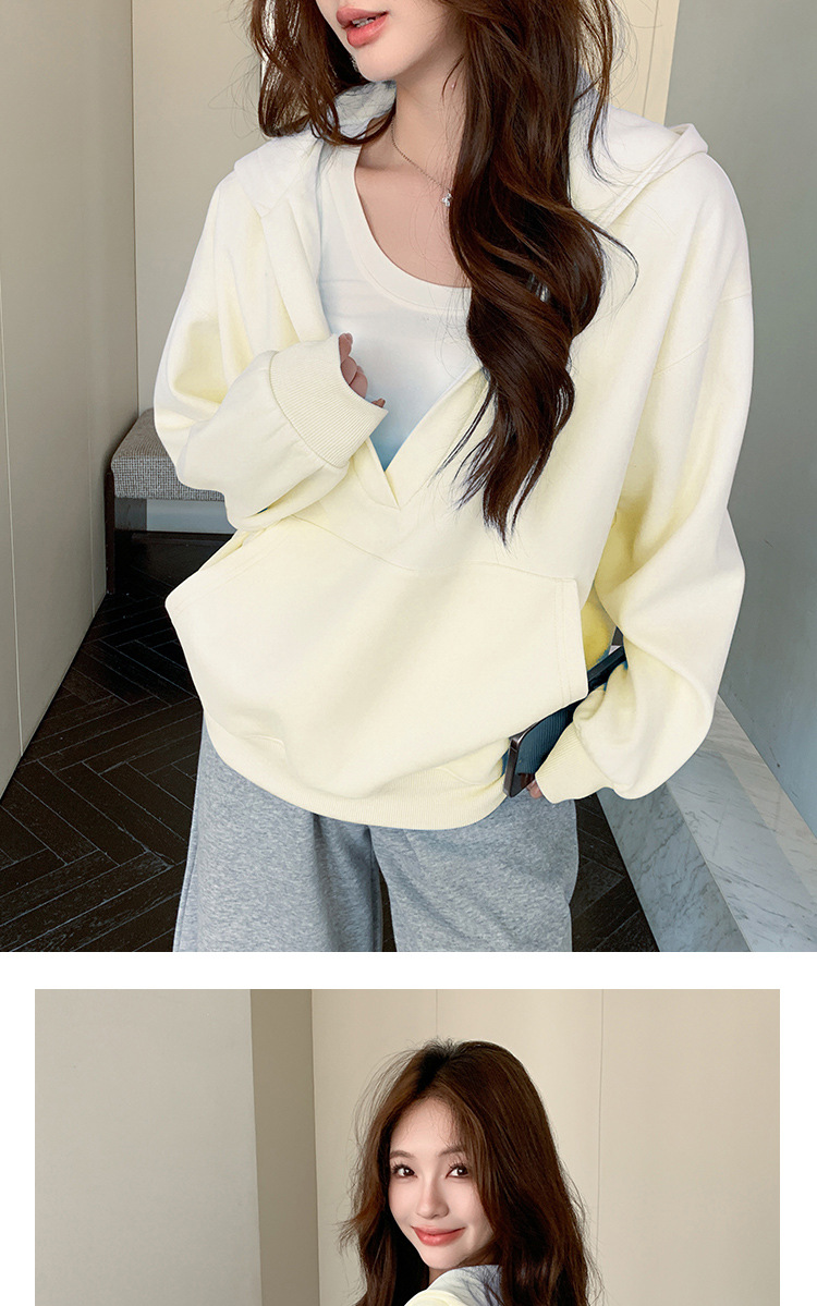 Ladies Loose Fit Cotton Blend Hoodie