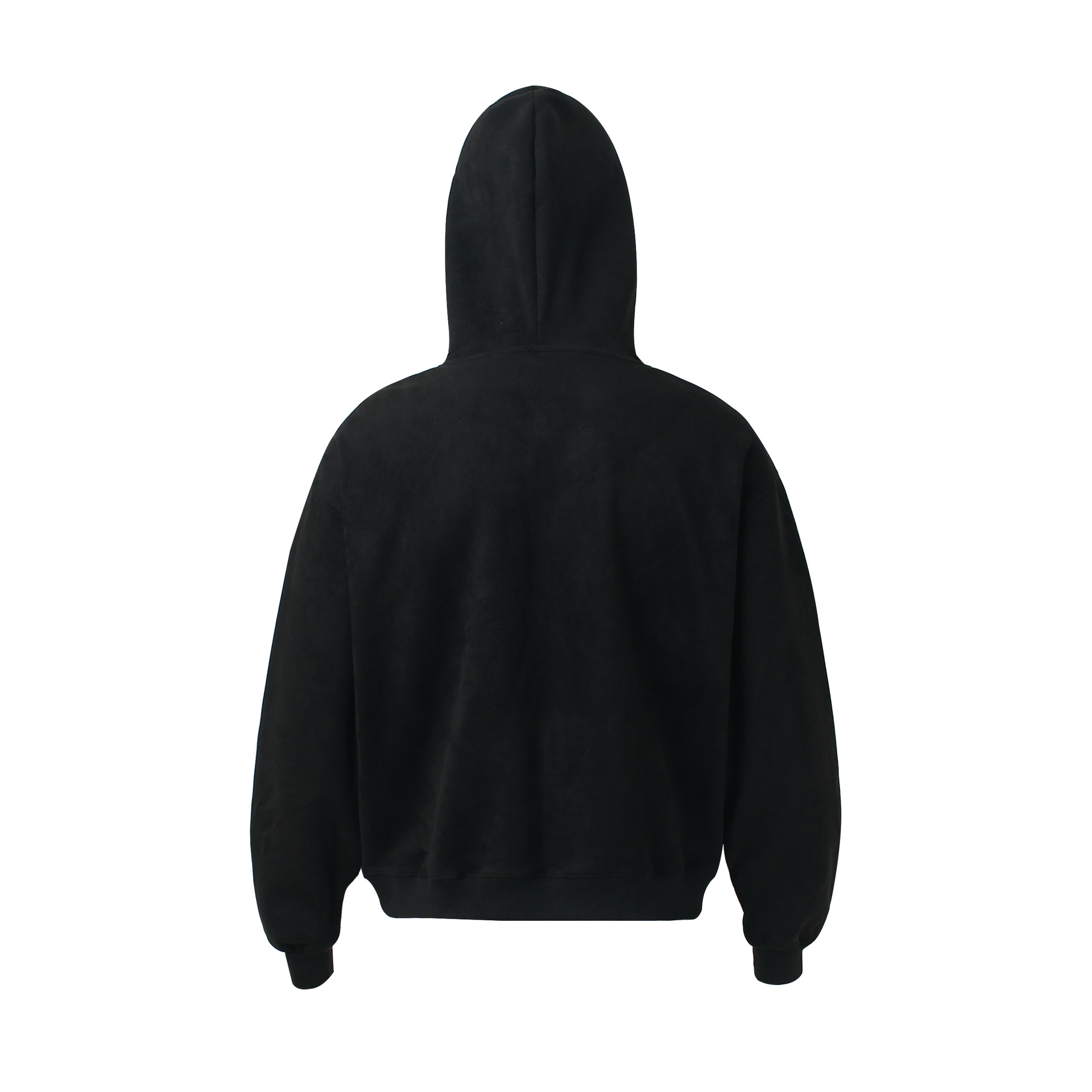 Streetwear Men Oversized Cropped Patterned Hood Zip Sweatshirt