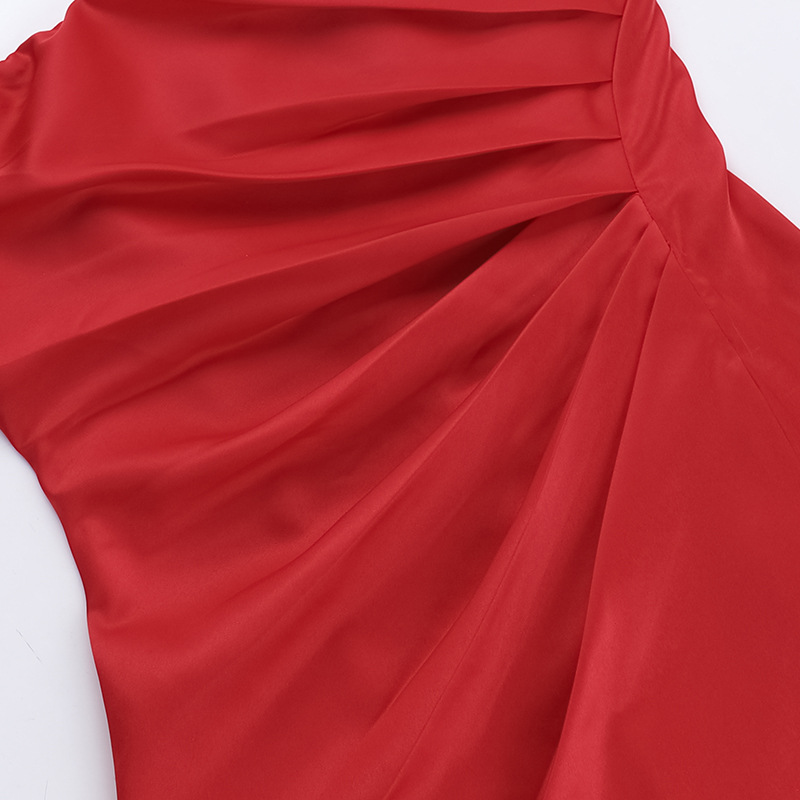 Sleeveless Slim-Fit Polyester One-Piece Mini Skirt
