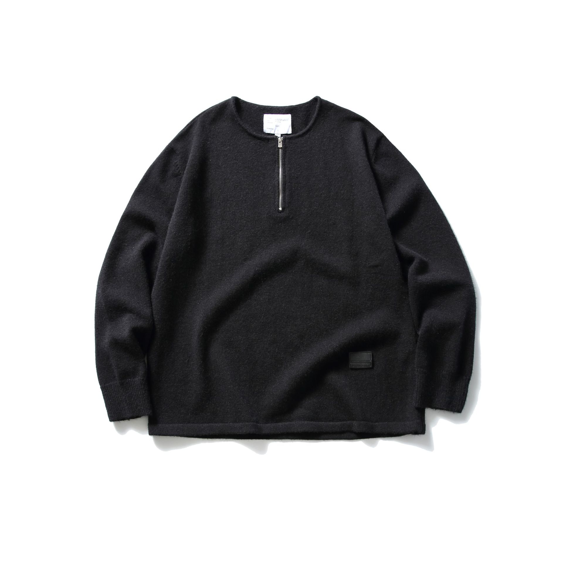 Oversized Vintage Crew Zipper Sweater