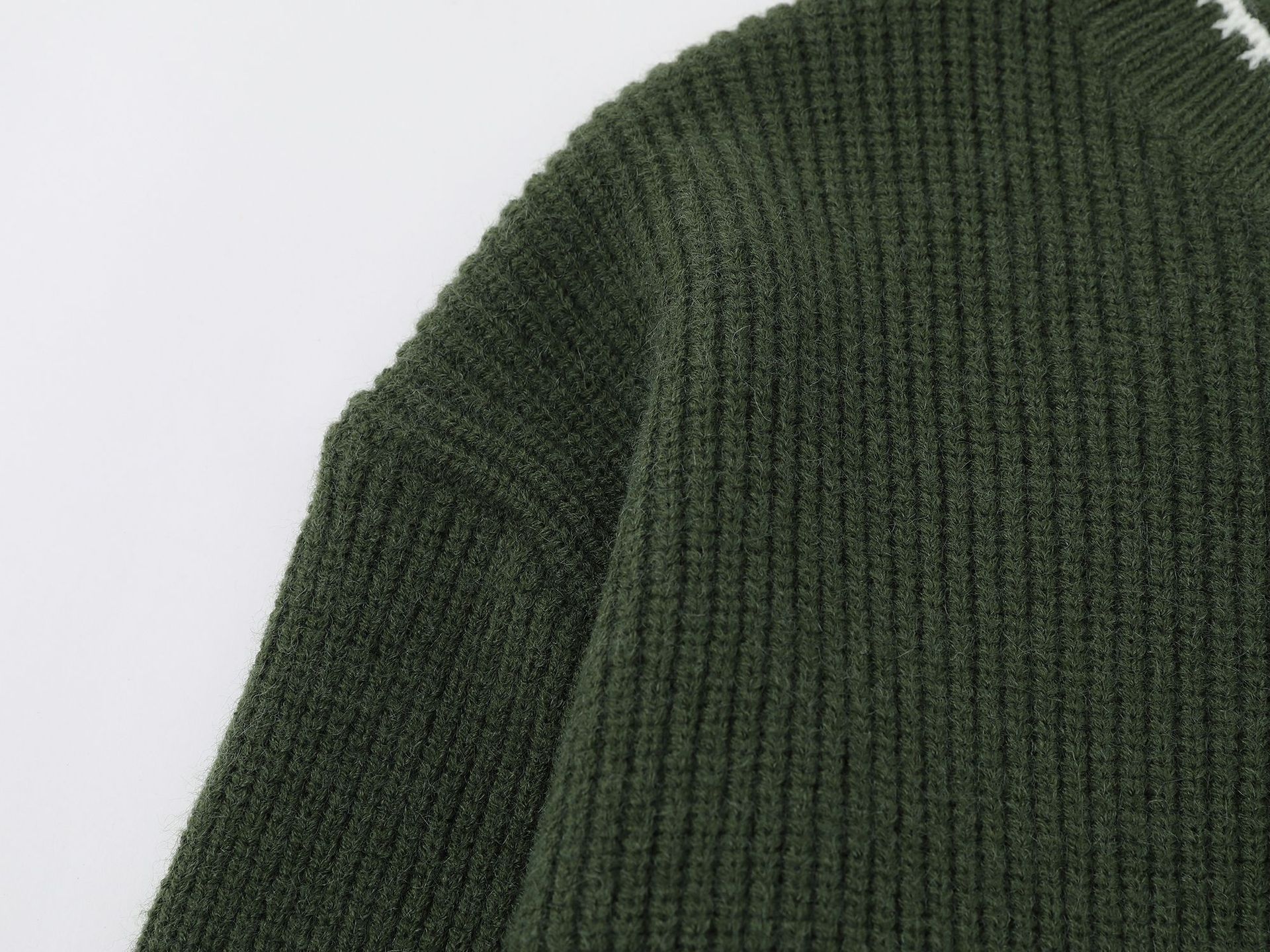 Henley Neck Sweater Unisex Autumn Vintage Chic Loose Versatile Couple Knitwear