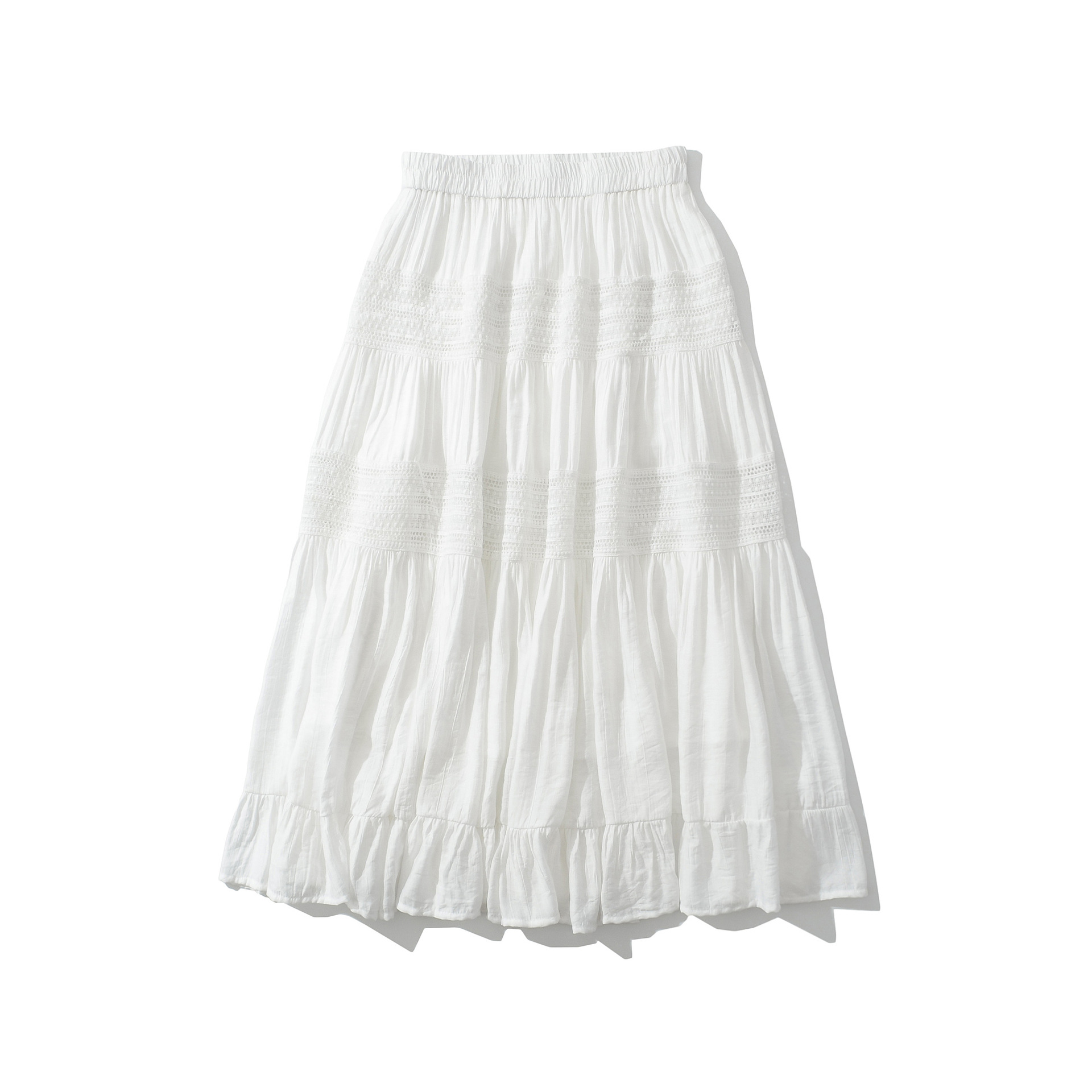 A-Line Skirt Lace Cake Skirt Elastic High Skirt