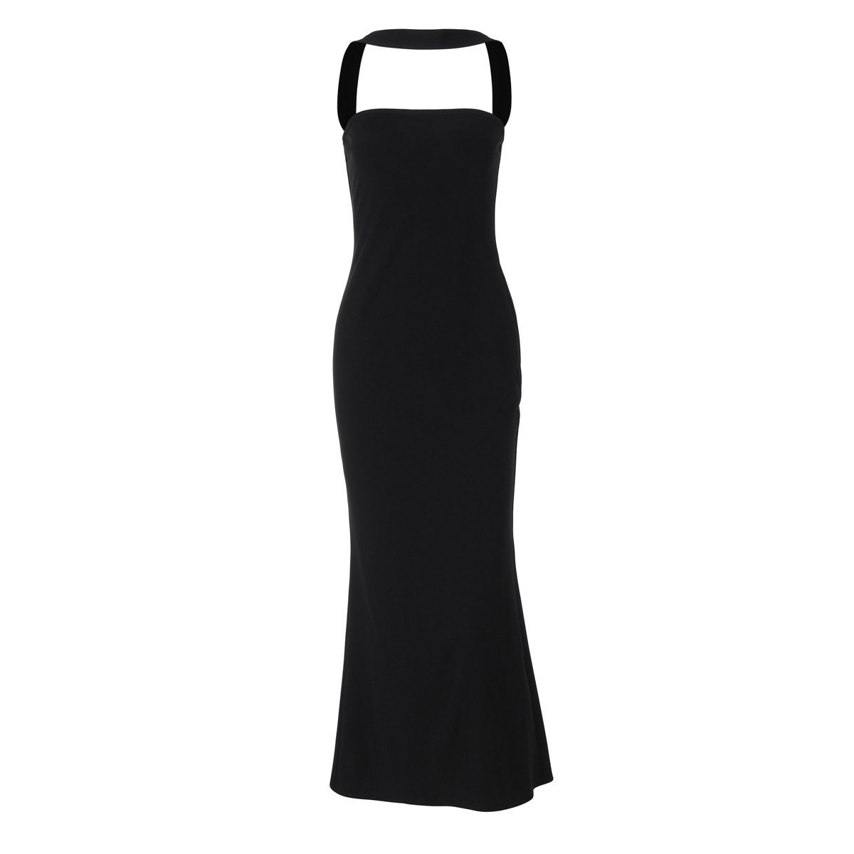 Asymmetrical Open Back Body-Hugging Side Vent Dress
