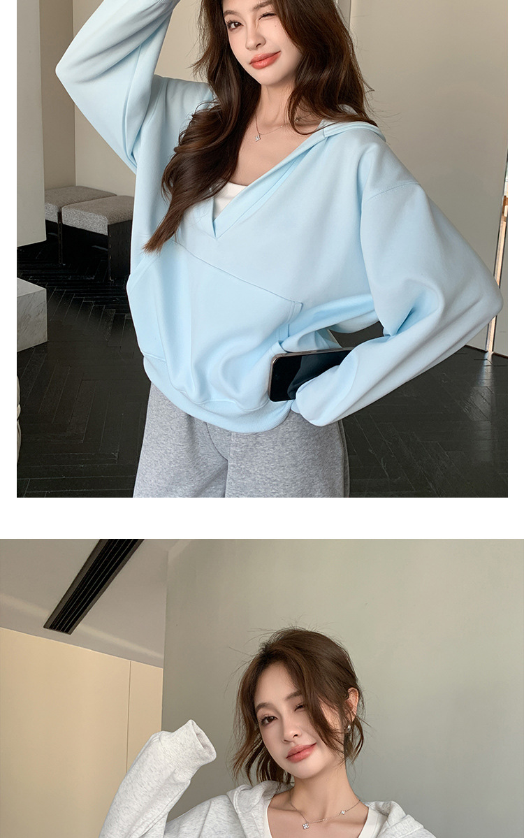 Ladies Loose Fit Cotton Blend Hoodie
