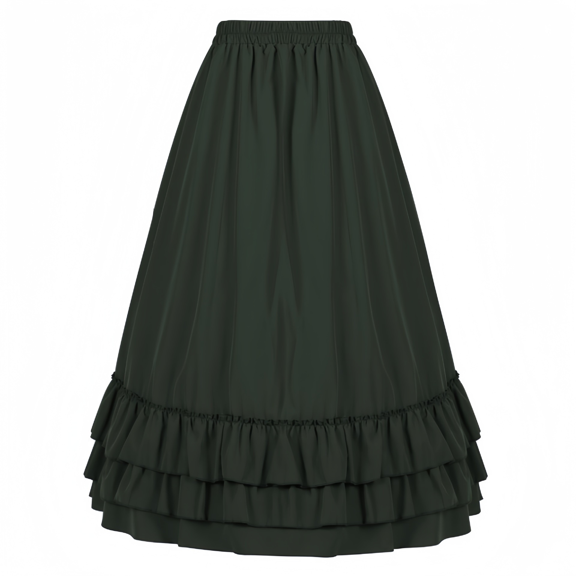 Ladies' Dark Historical Polyester Costume Skirt