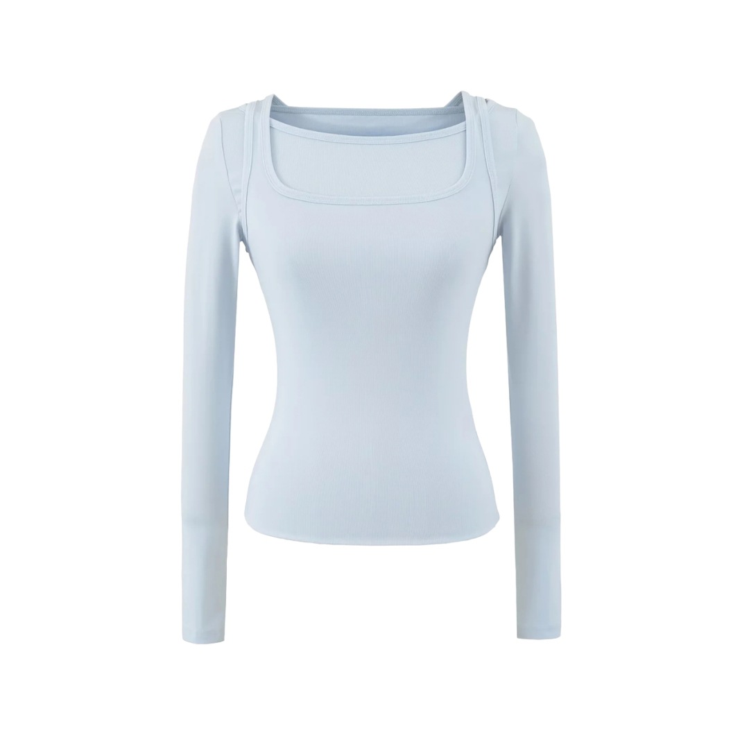 Ladies Sensual Bodycon Solid Long Sleeve Tee